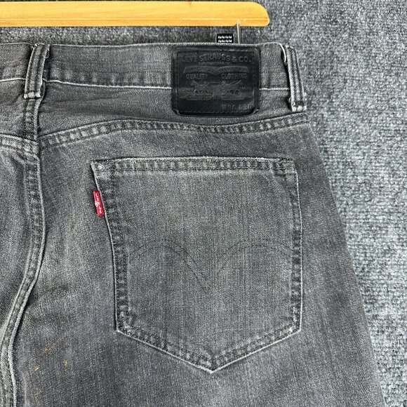 Levis Jeans Mens 36 Straight Hesher Gray Cotton Pockets Straight Leg Pockets - Picture 8 of 8